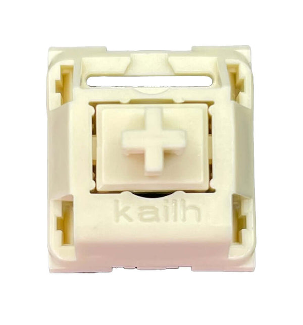 Kailh Cream switch in crèmekleurige behuizing met lineaire stem – ideaal voor soepel typen of gamen