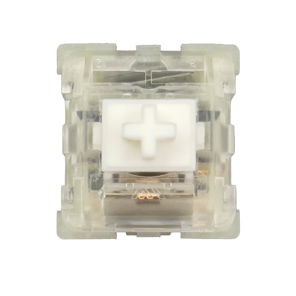 KTT Kang White V3 switch met witte stem en transparante bovenkant – lineaire mechanische switch