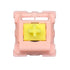 KTT Peach switch met gele stem en perzikkleurige behuizing – lineaire mechanische switch