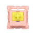 KTT Peach switch met gele stem en perzikkleurige behuizing – lineaire mechanische switch