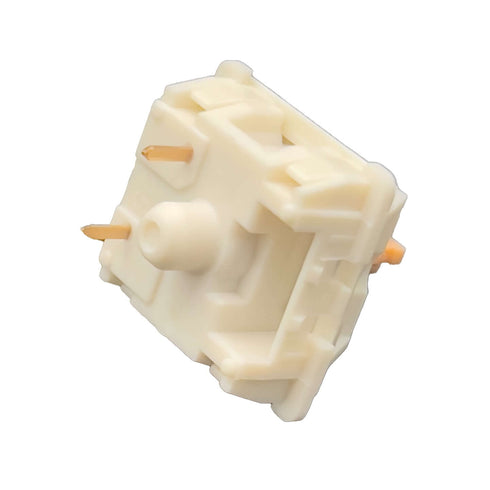 MMD V2 Holy Panda switch vanuit schuine hoek met kenmerkende witte behuizing en oranje stem