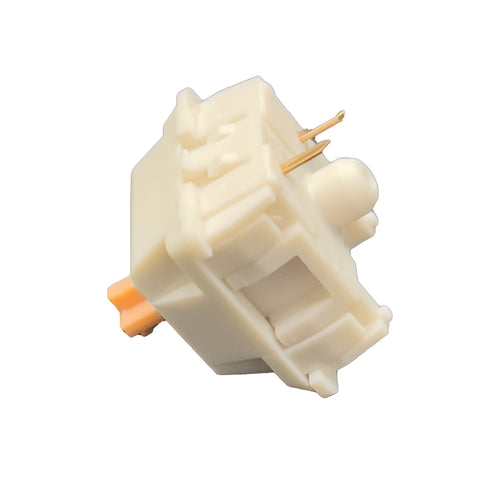 Mechanische MMD Holy Panda switch met zichtbare pinnen en stevige onderconstructie