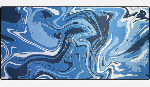 Neon Blue Bevel Tapis de souris XXL - 900 x 400 x 3 mm - Antidérapant