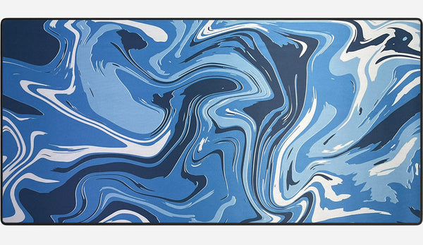 Neon Blue Bevel Mousepad XXL - 900 x 400 x 3 mm - Antislip