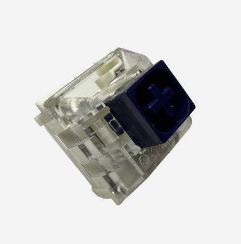 Kailh BOX Navy switch close-up with navy stem