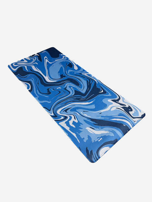 Neon Blue Bevel Tapis de souris XXL - 900 x 400 x 3 mm - Antidérapant