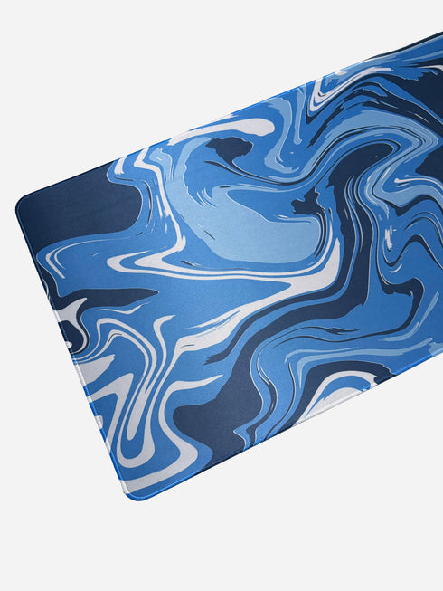 Neon Blue Bevel Tapis de souris XXL - 900 x 400 x 3 mm - Antidérapant