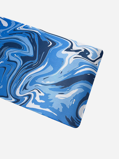 Neon Blue Bevel Tapis de souris XXL - 900 x 400 x 3 mm - Antidérapant