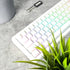 130-delige witte keycap set met puddingstijl voor maximale RGB-verlichting