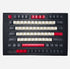 Retro Red PBT keycap set with retro accent design