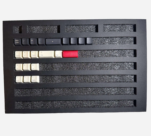 Retro Red mechanical keyboard keycaps with doubleshot legends