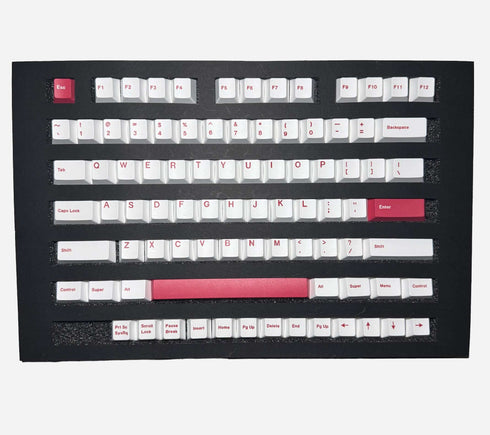 Rose Pink PBT keycap set with soft pink accent design