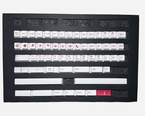 Rose Pink mechanical keyboard keycaps with dye-sub legends