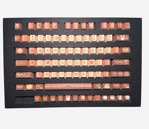 Sweet Cafe keycap set layout