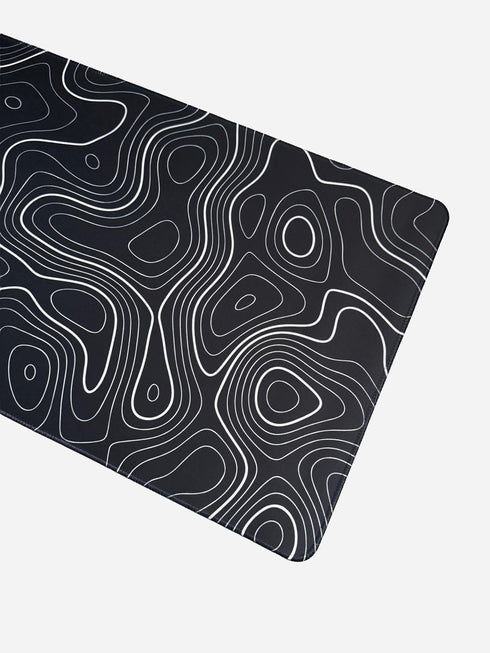 Schwarzes Topographie Mauspad XXL - 900 x 400 x 3 mm - Rutschfest