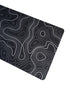 Stijlvolle muismat met contourlijnen in zwart-wit – 900x400mm met antislip onderzijde