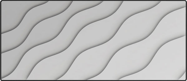 Muismat xxl - Abstract Wave Grey - Gaming - 900 x 400 x 3 mm - Antislip