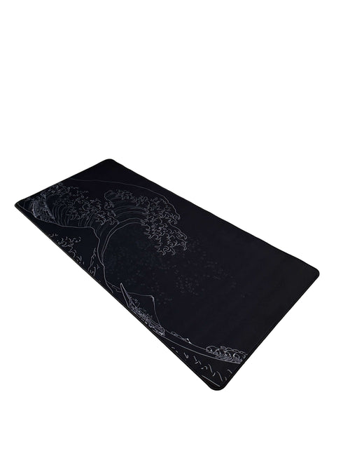 Kanagawa Wave Zwart/Wit Muismat XXL - 900 x 400 x 3 mm - Antislip